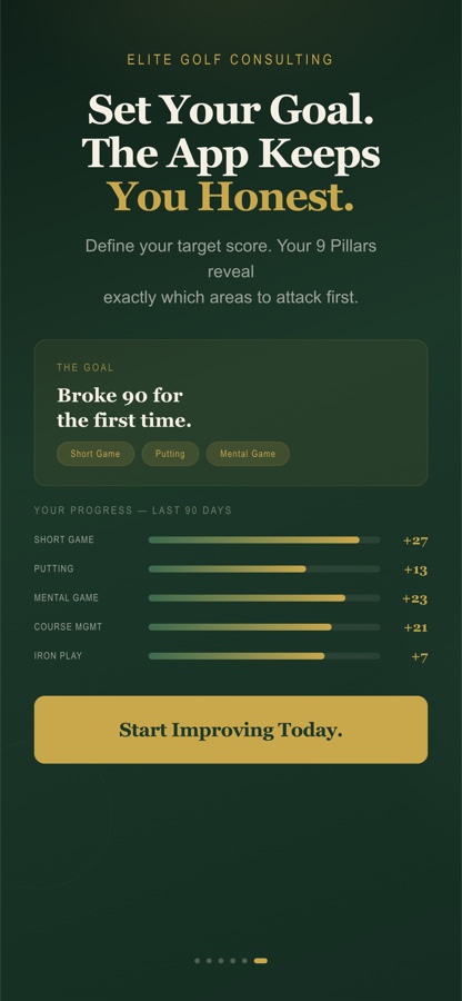 The Goals screen — set and track your target